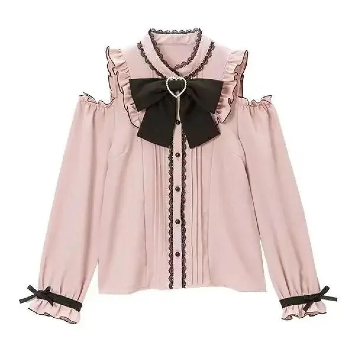 2023 Camicia design da donna Autunno dolce rugiada Abiti a spalla Camicia vintage Camisas De Mujer
