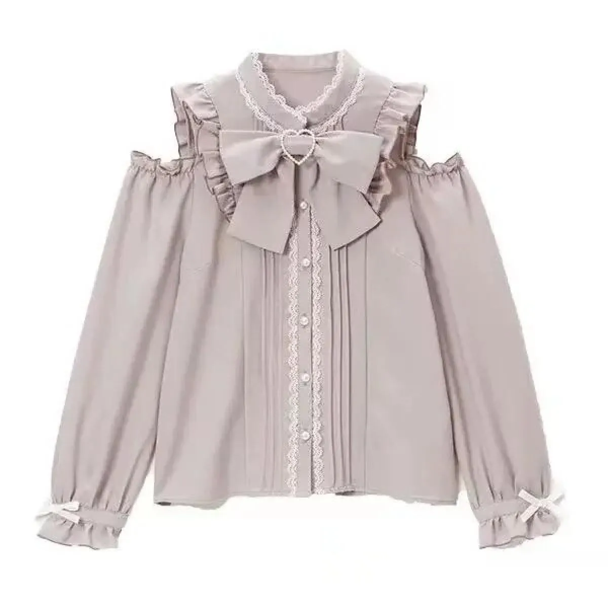 2023 Camicia design da donna Autunno dolce rugiada Abiti a spalla Camicia vintage Camisas De Mujer