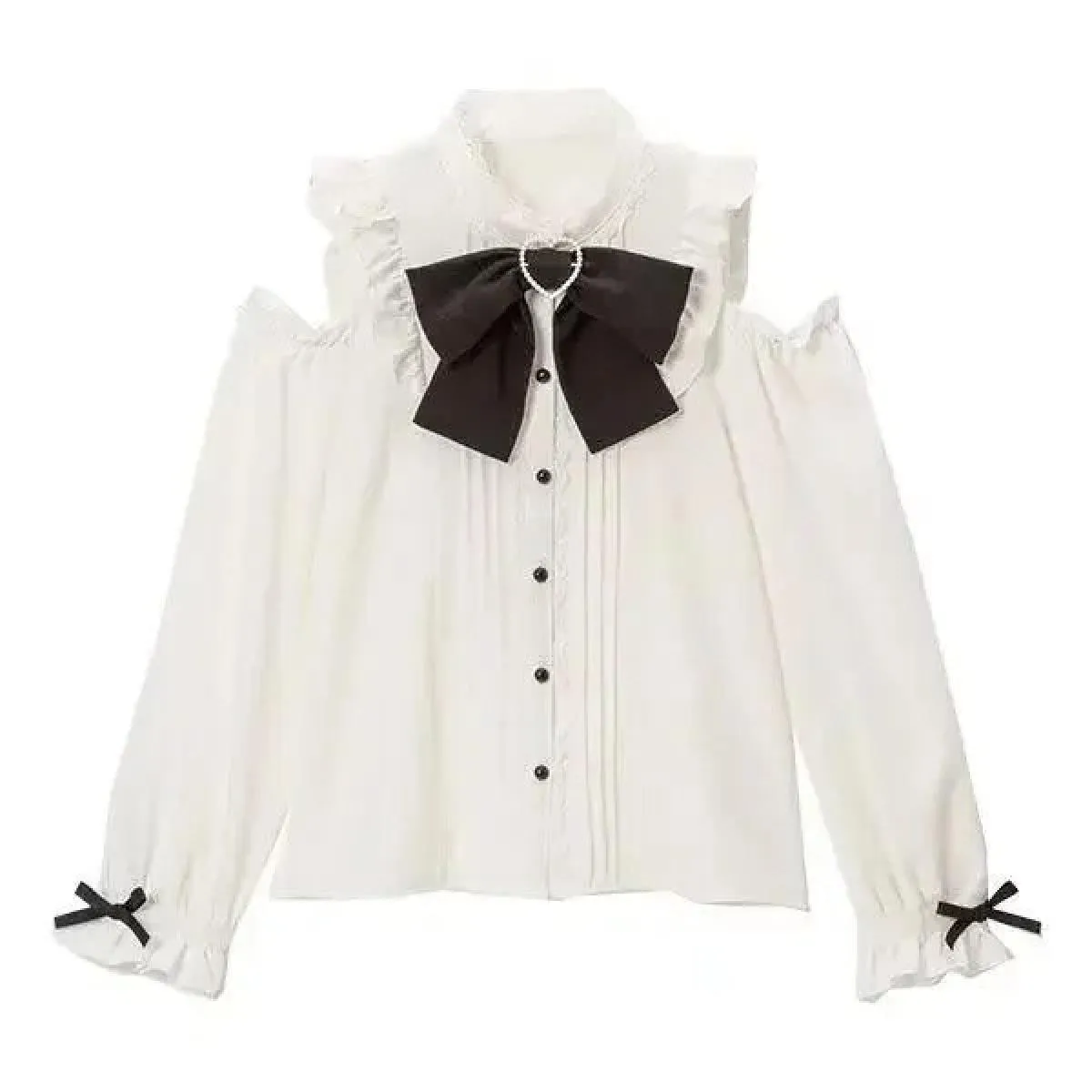 2023 Camicia design da donna Autunno dolce rugiada Abiti a spalla Camicia vintage Camisas De Mujer