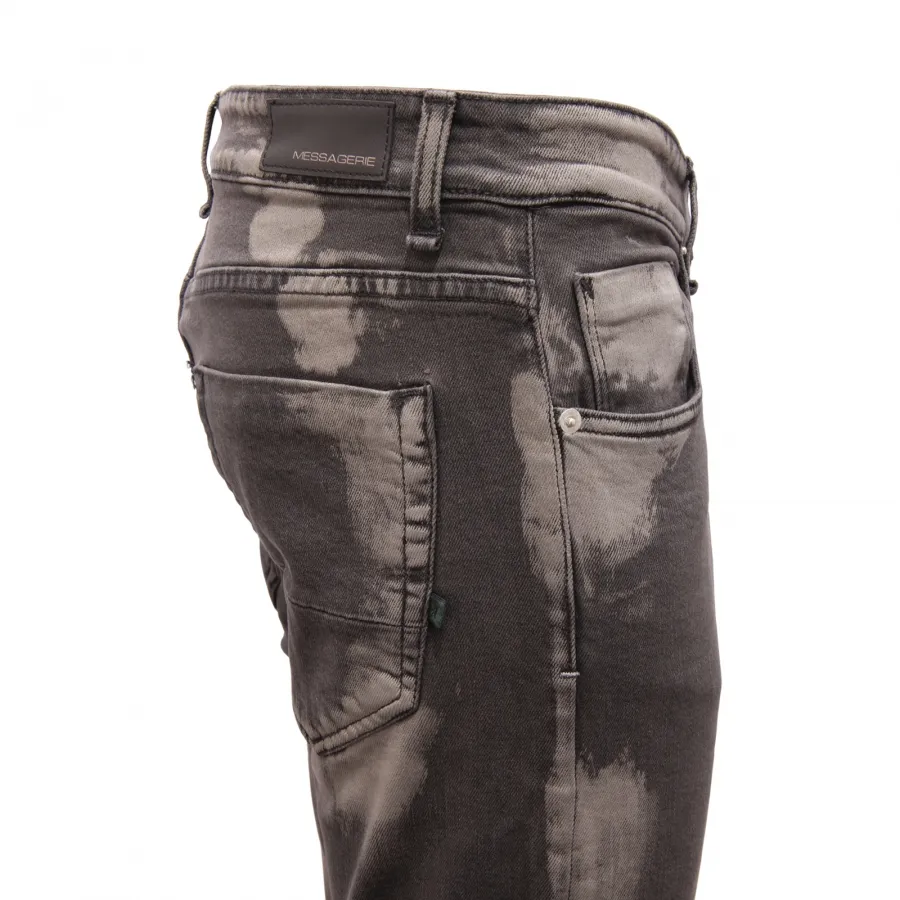 3934AU jeans uomo MESSAGERIE GREEN FLAG man delavè trousers
