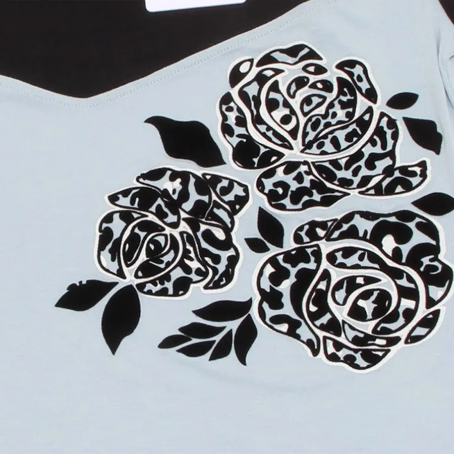 8050P maglia nero-azzurro BLUGIRL FOLIES manica corta donna t-shirt women