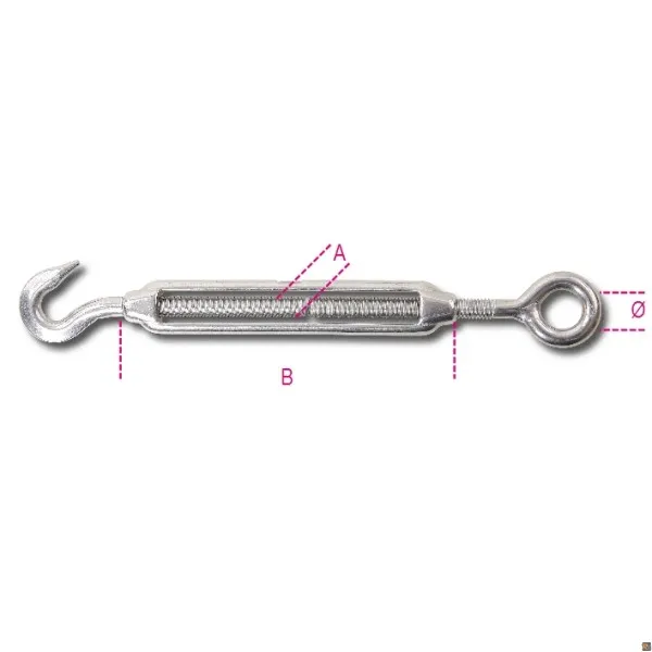 8206 - TENDITORI AD OCCHIO E GANCIO INOX - M12 BETA UTENSILI 082060212