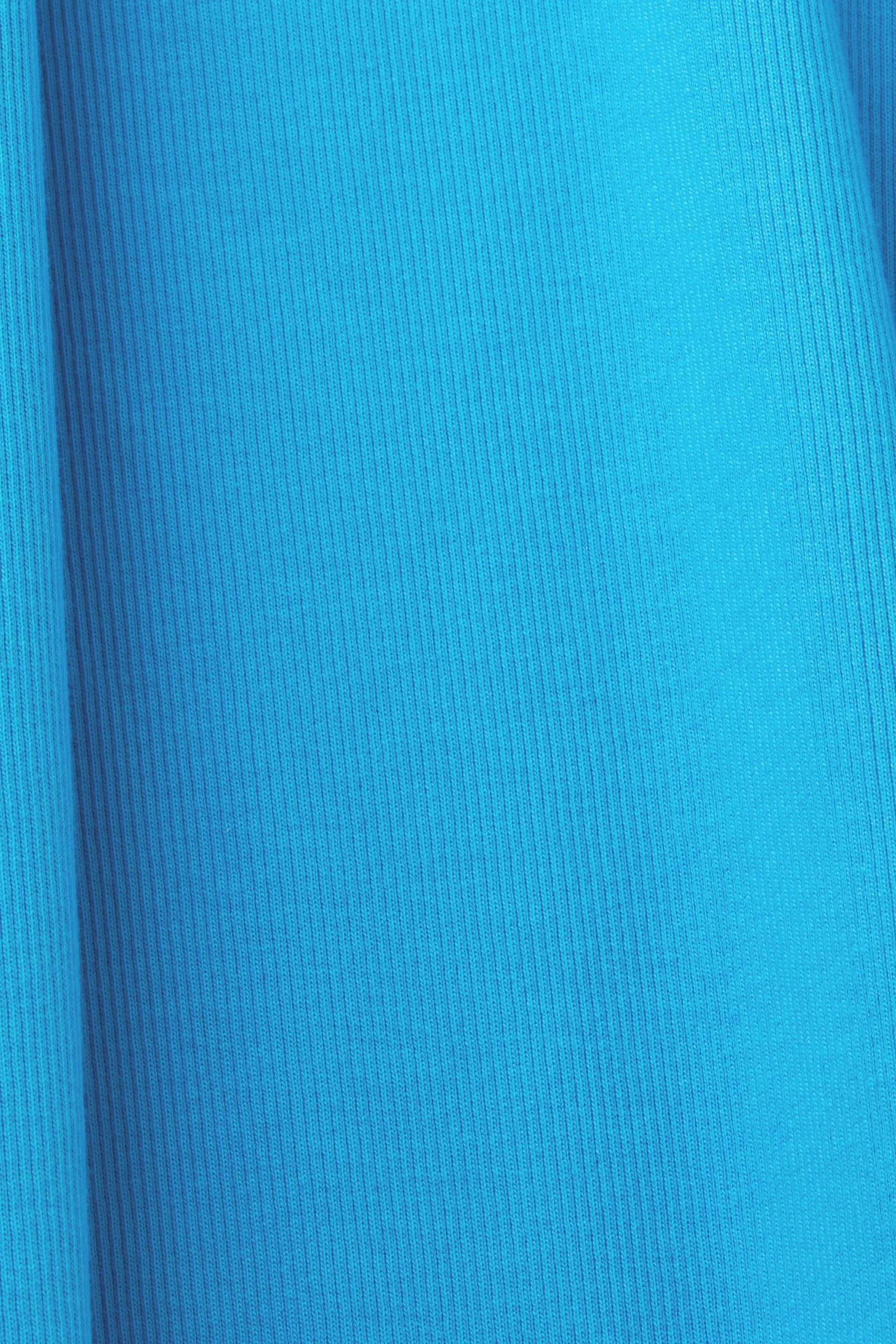Abito midi in jersey a coste in cotone elasticizzato