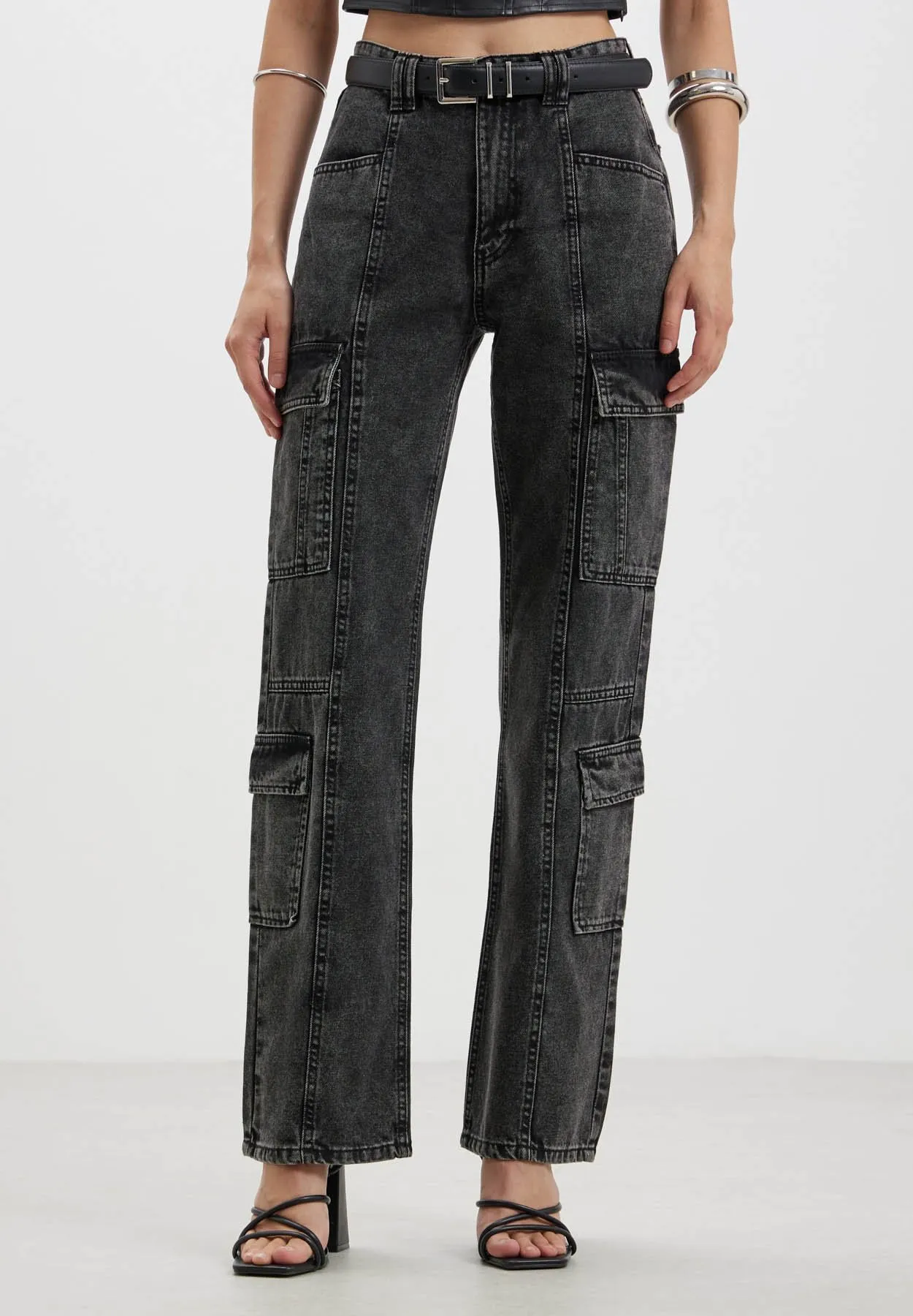 ACID WASH - Jeans a sigaretta