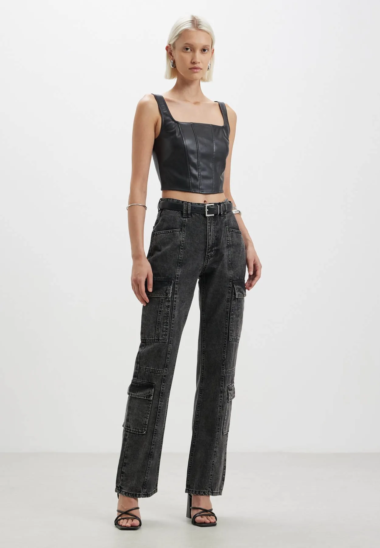ACID WASH - Jeans a sigaretta