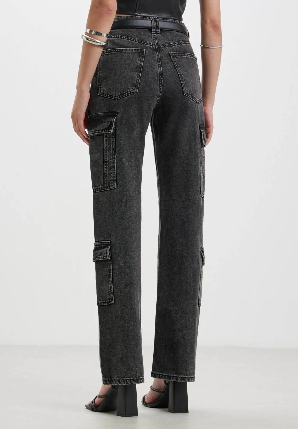 ACID WASH - Jeans a sigaretta
