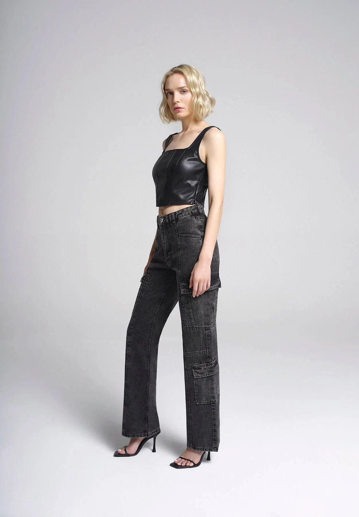 ACID WASH - Jeans a sigaretta