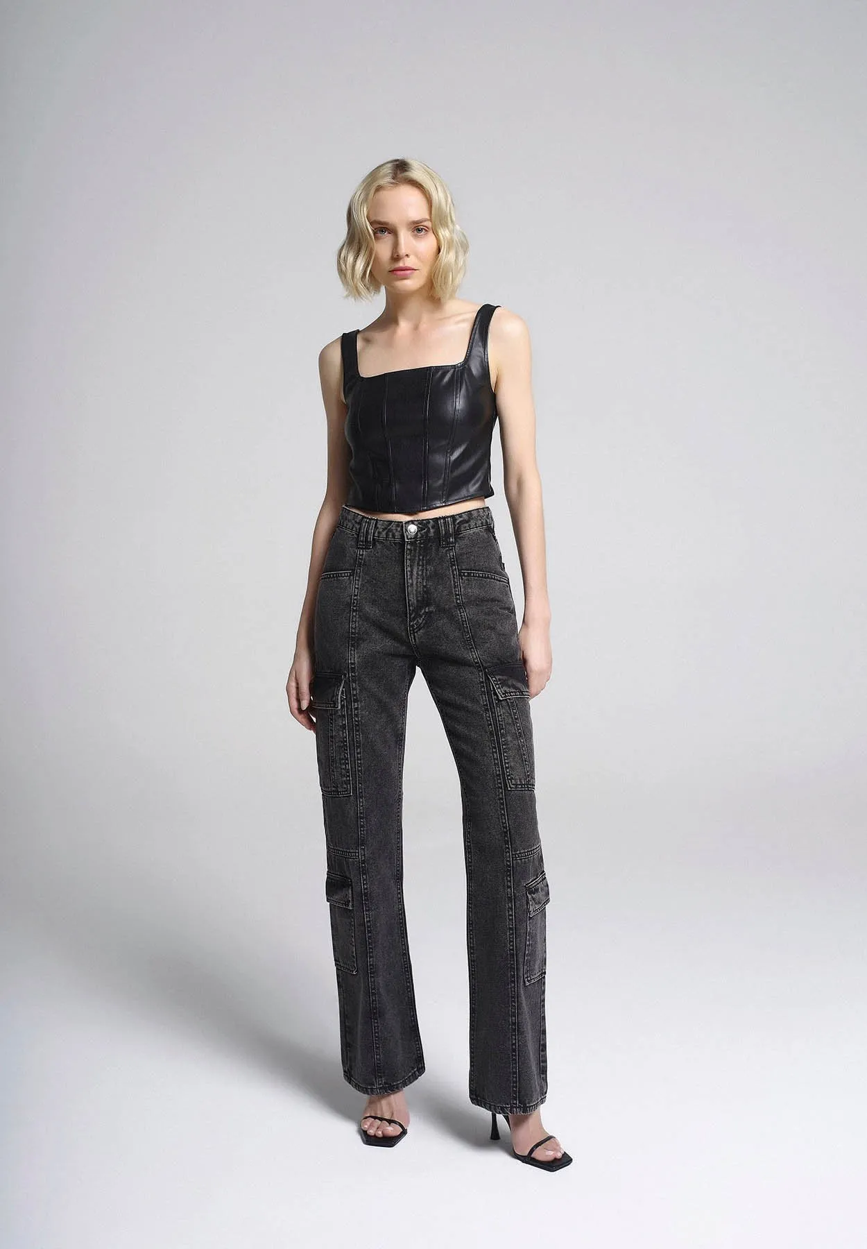 ACID WASH - Jeans a sigaretta