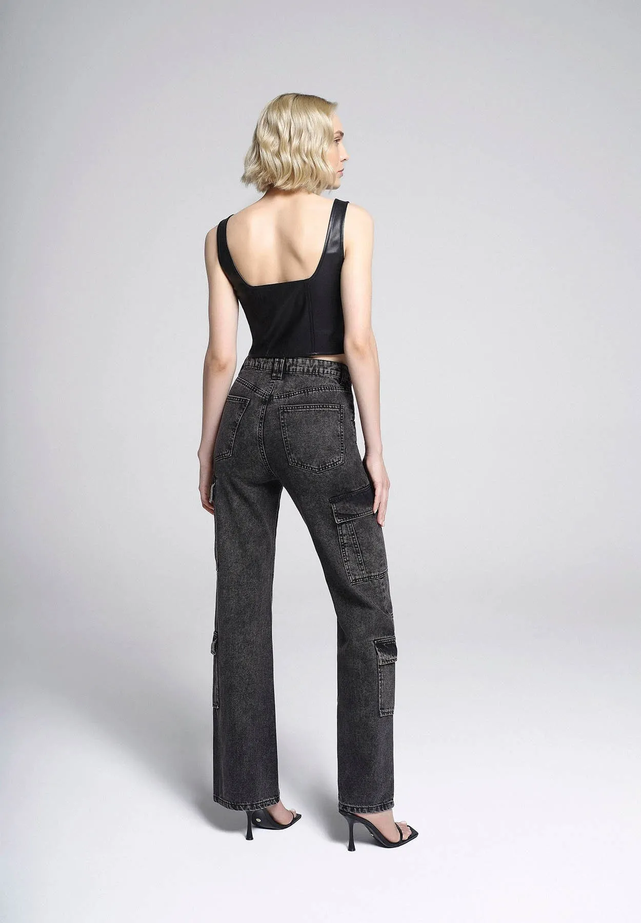 ACID WASH - Jeans a sigaretta