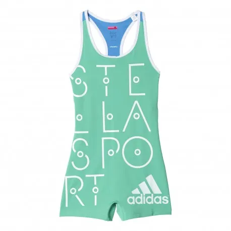 ADIDAS tuta short stella bright green donna