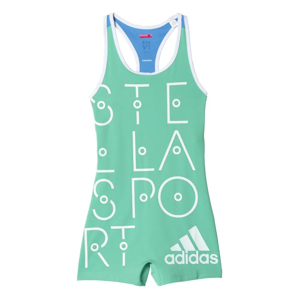 ADIDAS tuta short stella bright green donna