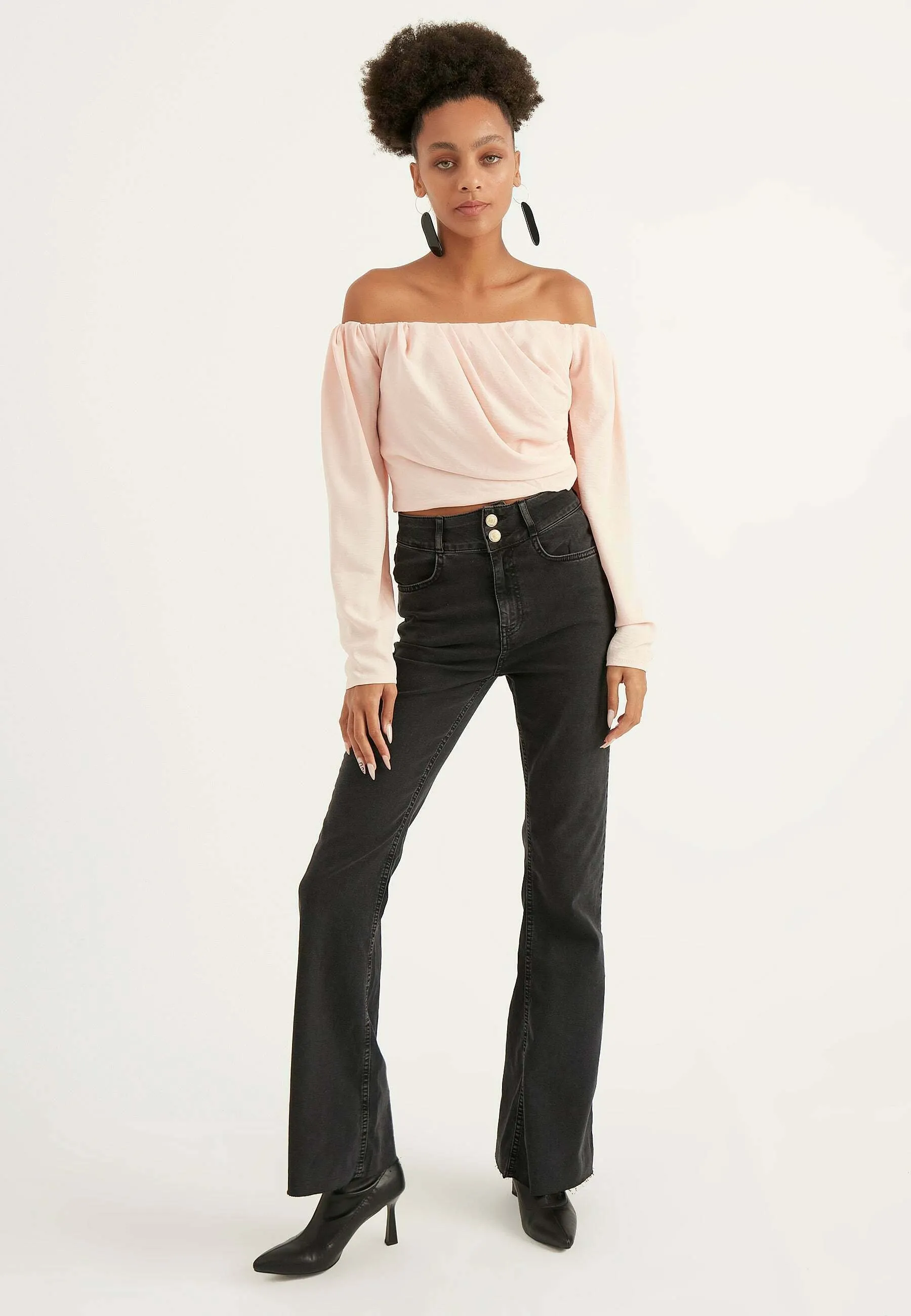AEROBIN BLOUSE WITH ELASTIC SHOULDERS - Camicetta