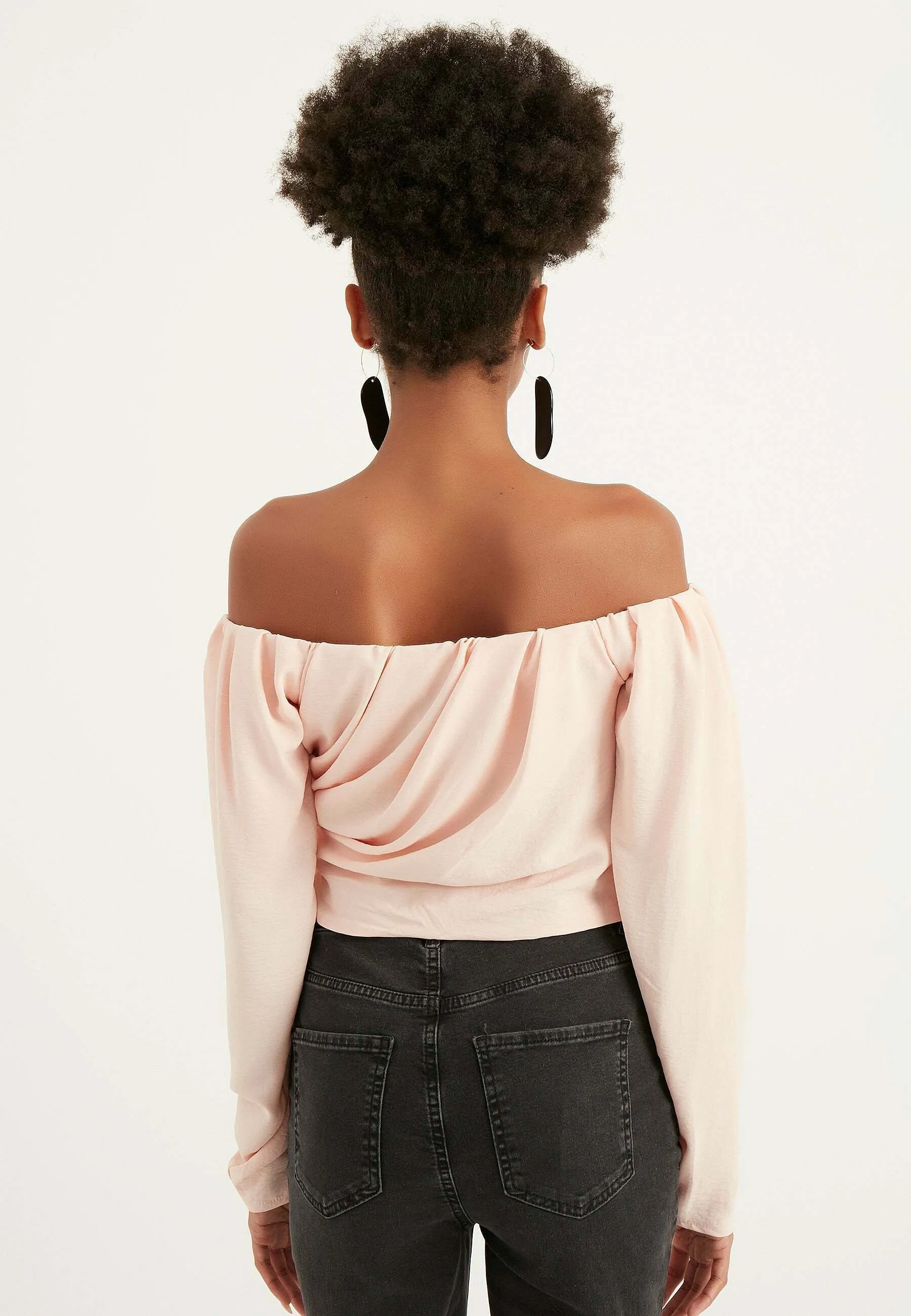 AEROBIN BLOUSE WITH ELASTIC SHOULDERS - Camicetta