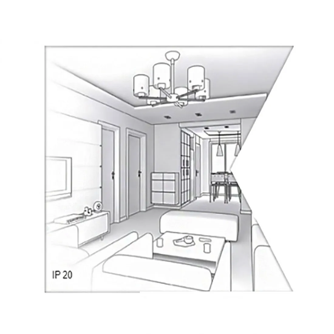 Applique classico Flami illuminazione DECO 6261 A1F E27 LED metallo pergamena lampada parete