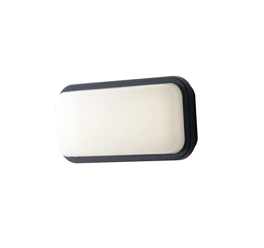 Applique Plafoniera Per Esterno Rettangolare Led CCT 15w Shelly 23 cm Antracite Intec