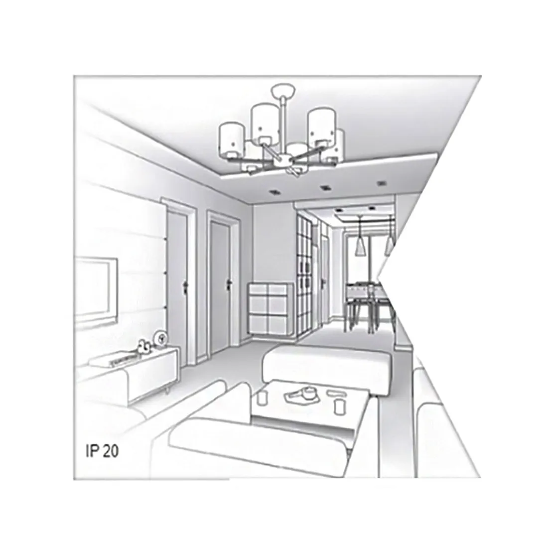Applique specchio quadro Gea Luce MAGIS GAP463C LED metallo lampada parete