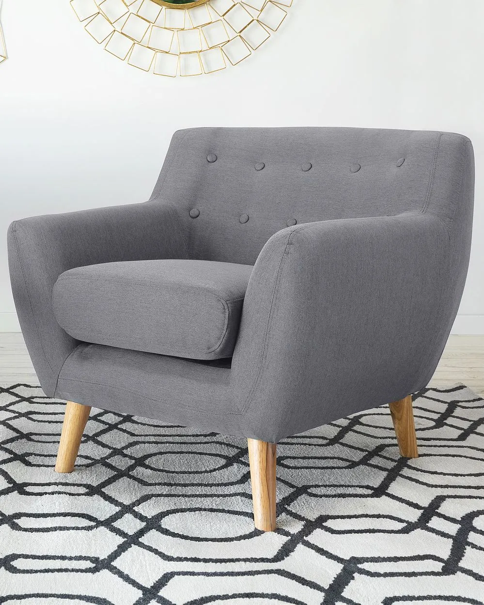 Armchair MOTALA Fabric Light Grey