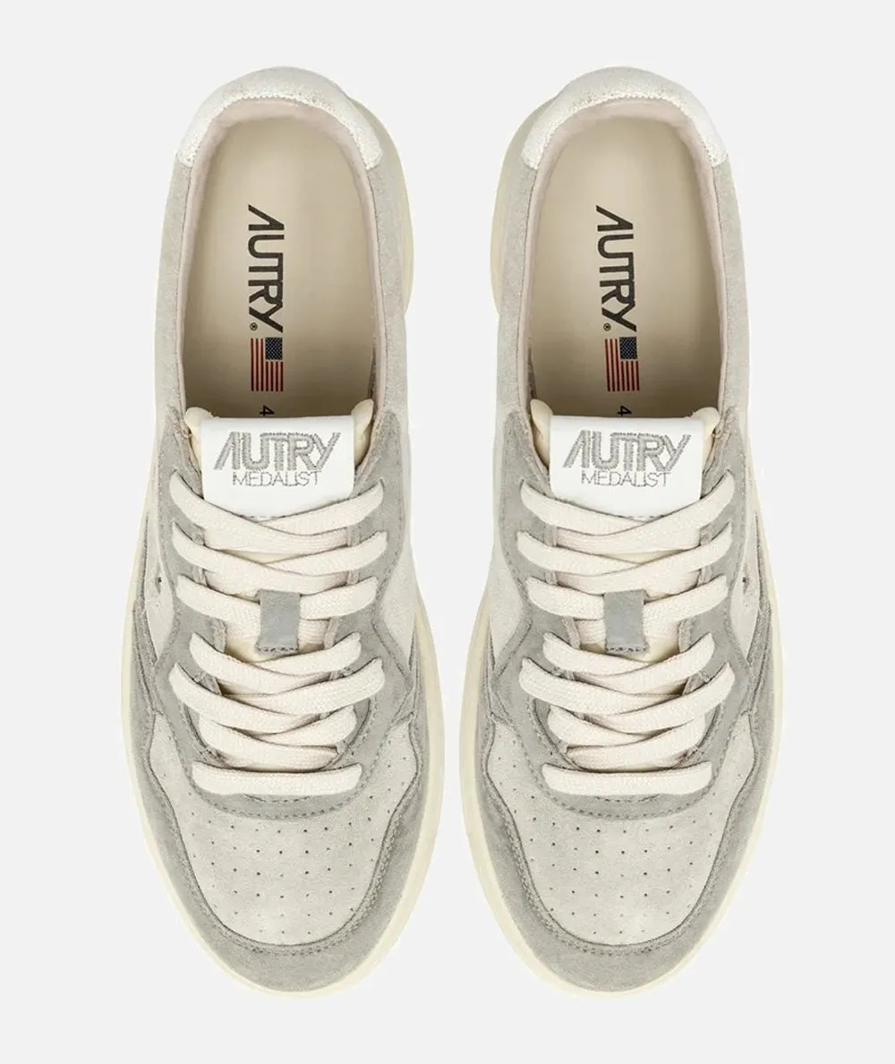 AUTRY UOMO--Sneakers Medalist Low in suede bicolor