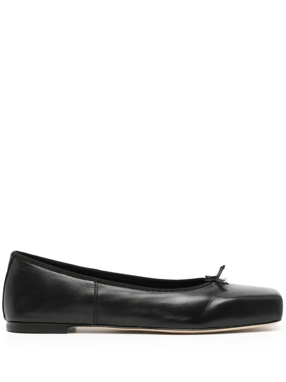 Ballerine con punta quadrata in nero - donna