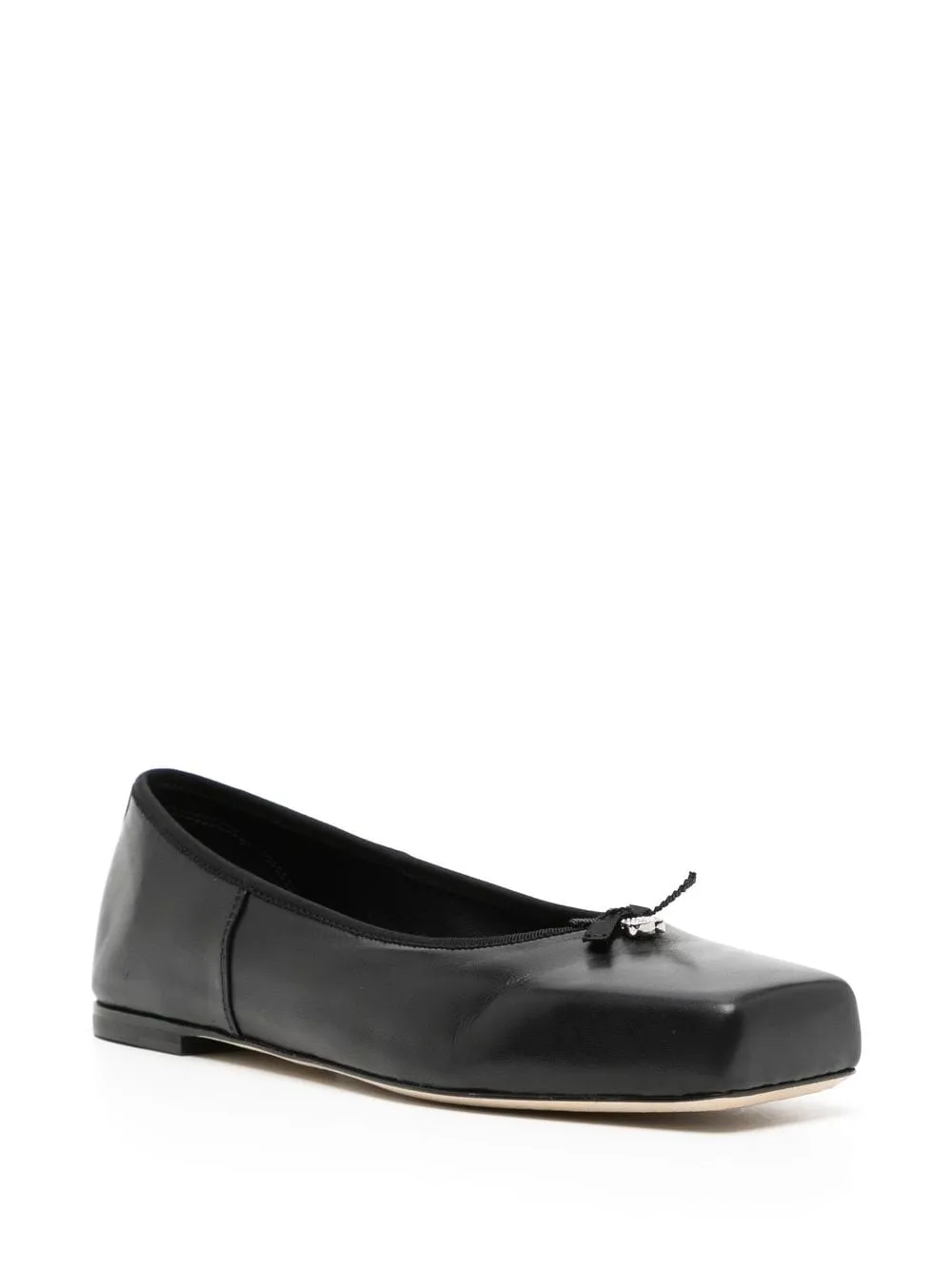 Ballerine con punta quadrata in nero - donna