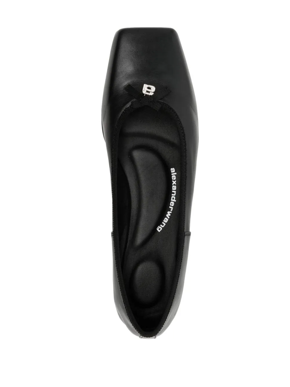 Ballerine con punta quadrata in nero - donna