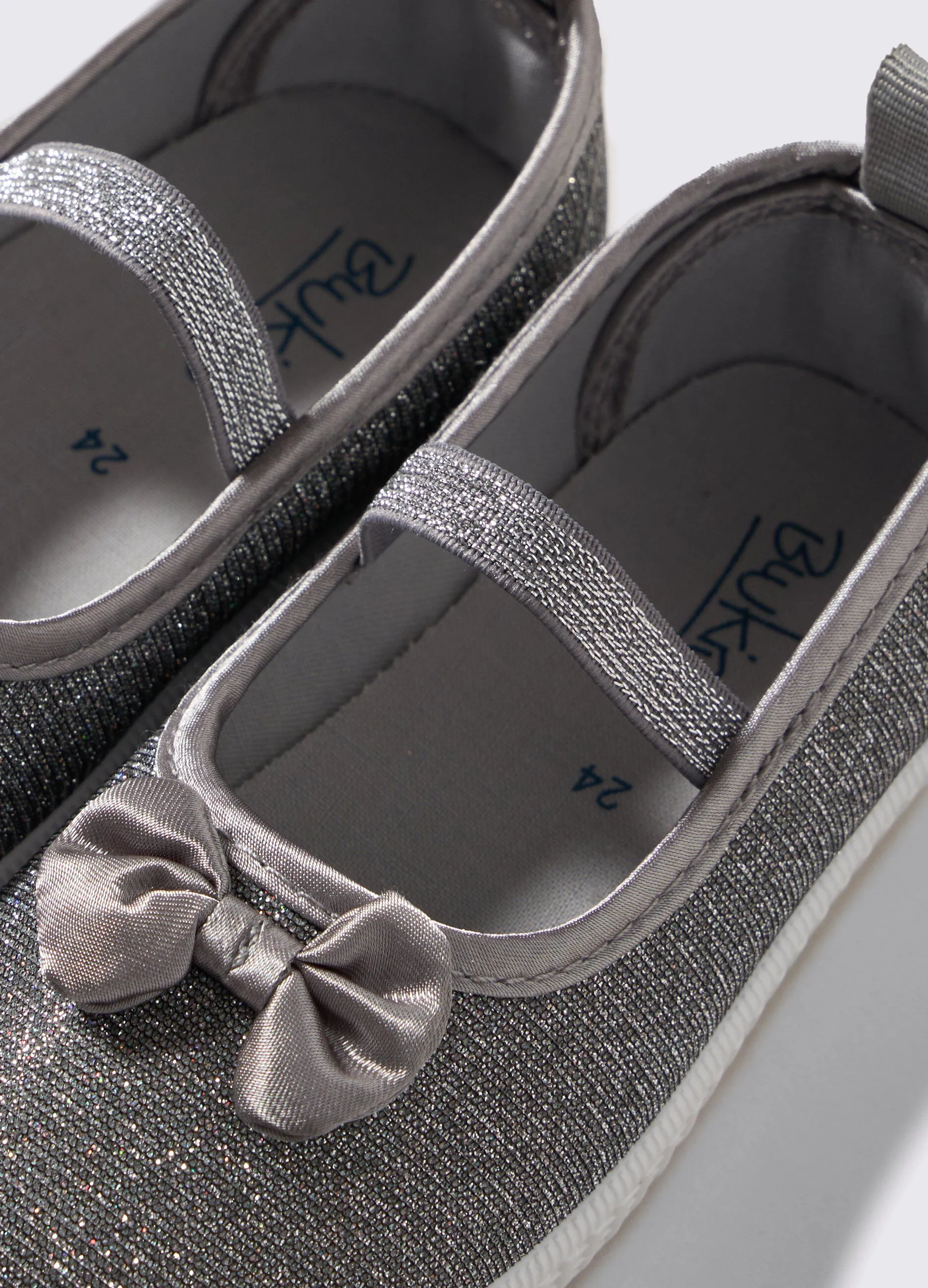 Ballerine glitter con fiocco bambina