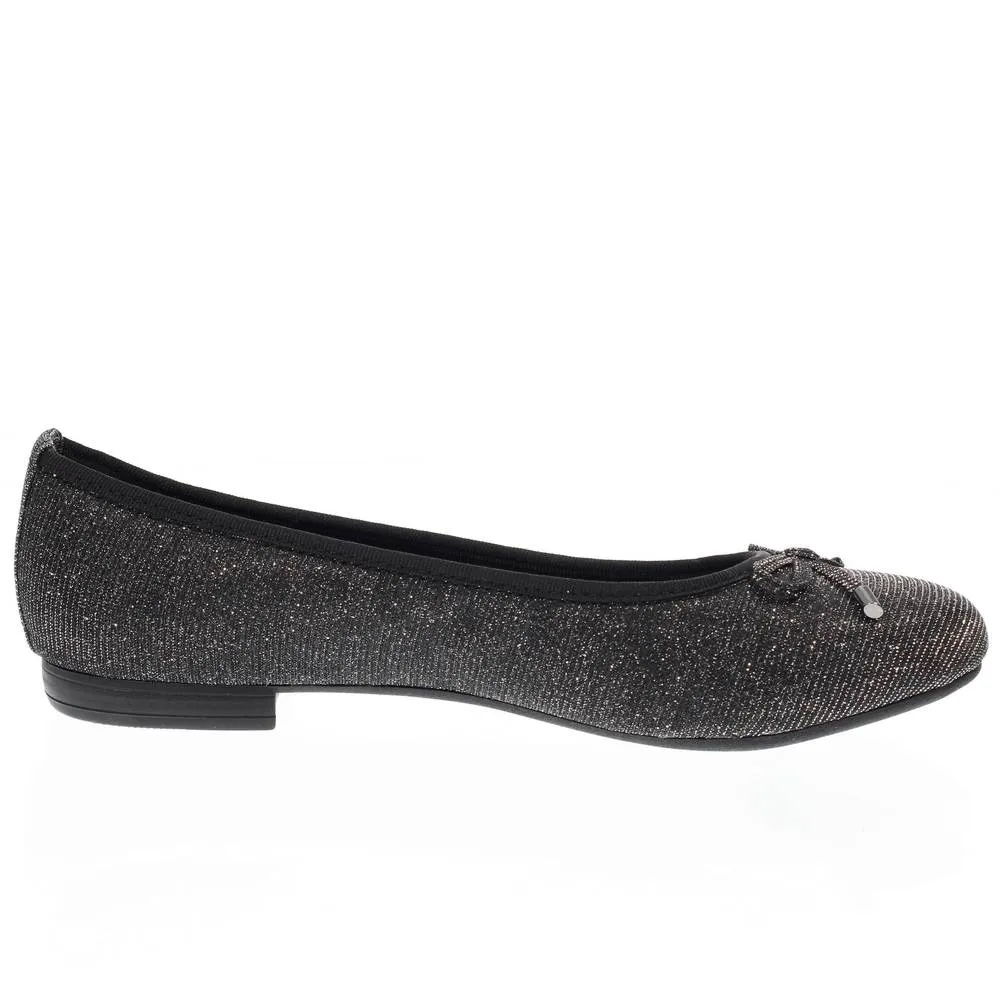 Ballerine in tessuto glitter