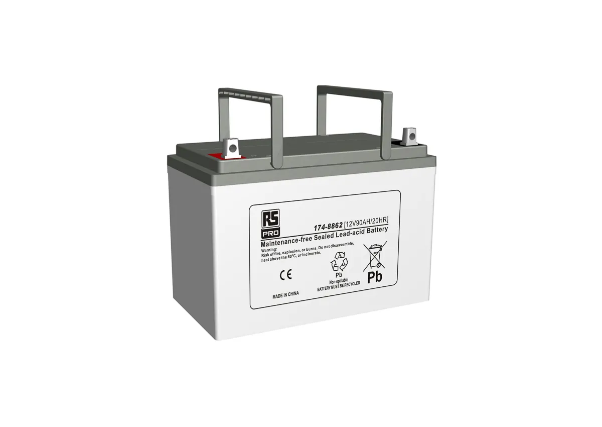 Batteria al piombo sigillata RS PRO, 12V, 90Ah, 306 x 168 x 208mm, -20 → +50°C