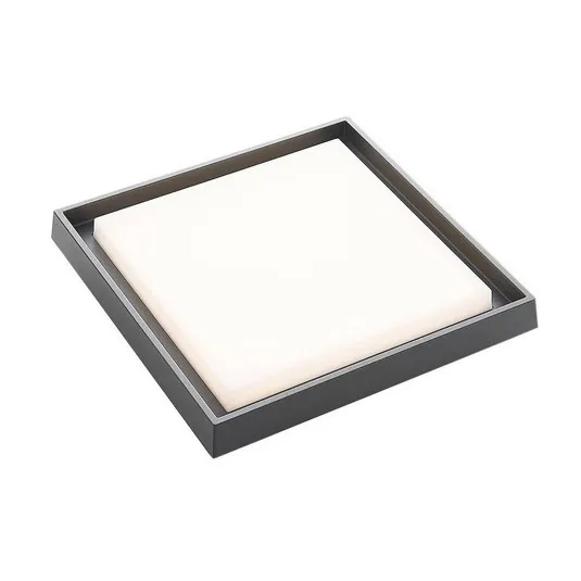 Birta LED Quadrato Plafoniera da Esterno 34x34 Grigio Scuro - Lucande | Acquista online