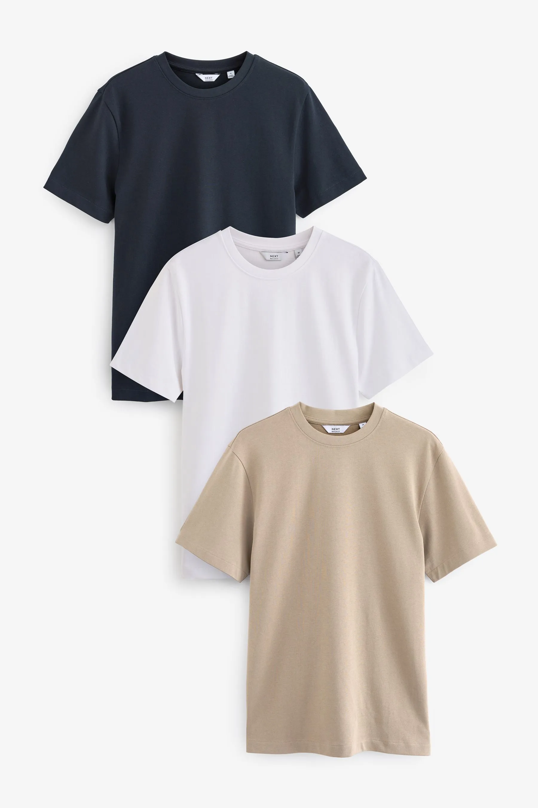 Blu navy/Bianco/Stone  - T-shirt pesanti da 3 Confezione