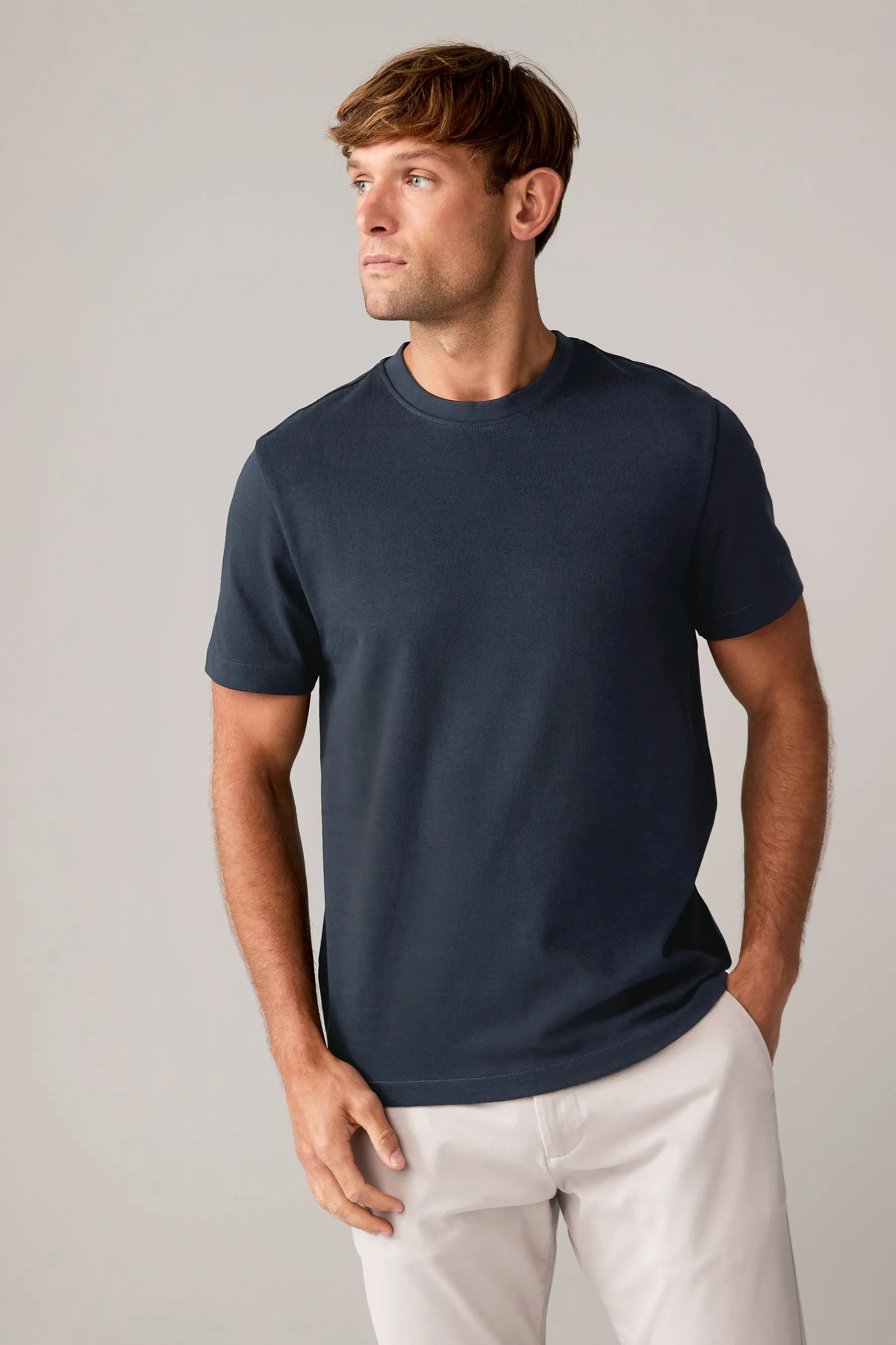 Blu navy/Bianco/Stone  - T-shirt pesanti da 3 Confezione