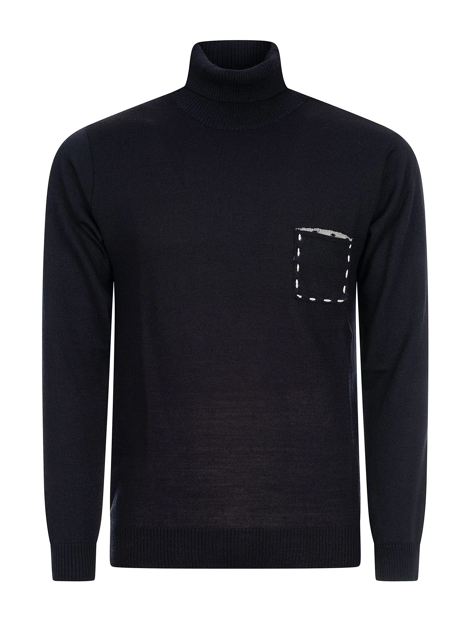 Blue Turtleneck Sweater for Men