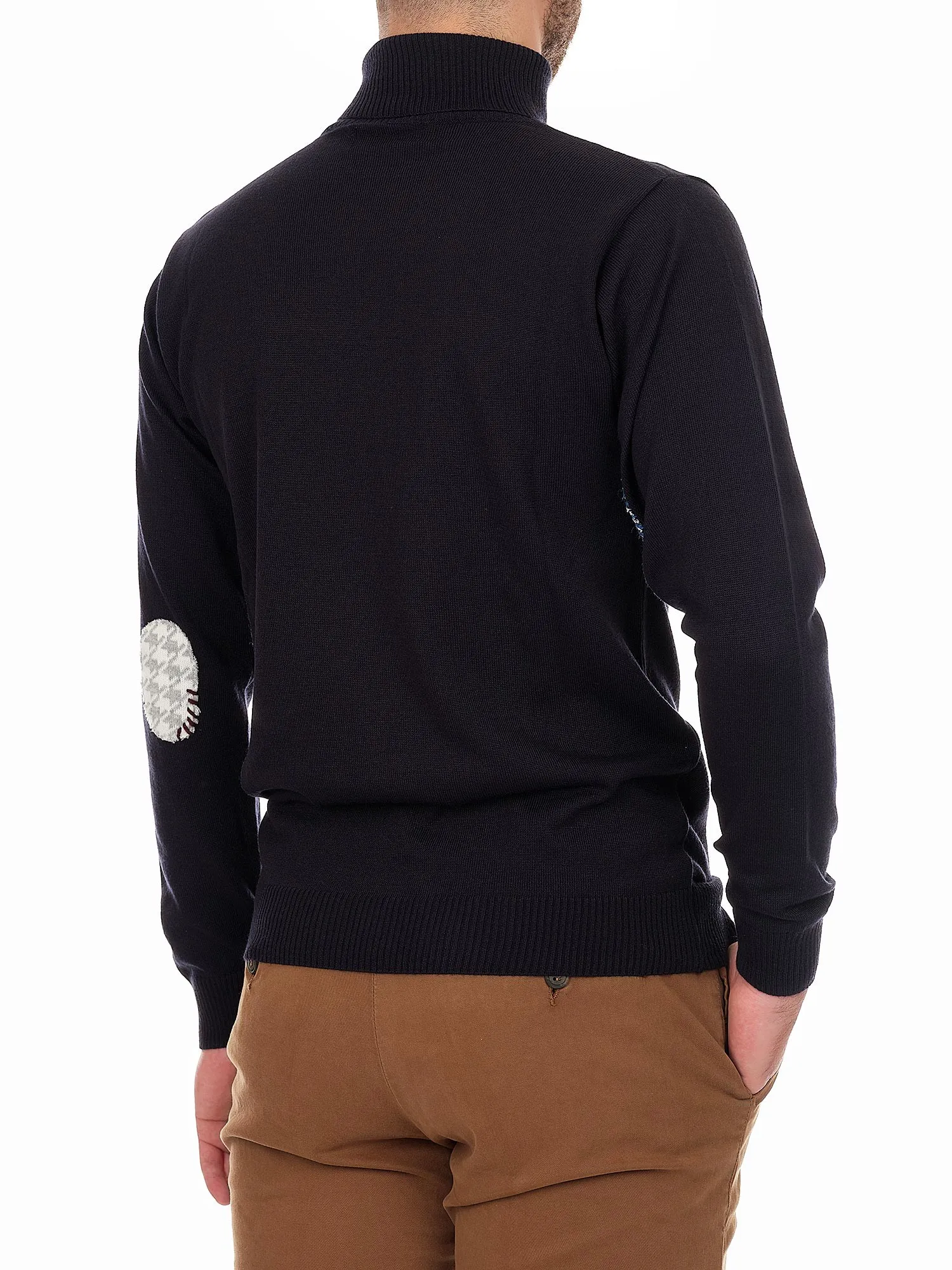 Blue Turtleneck Sweater for Men