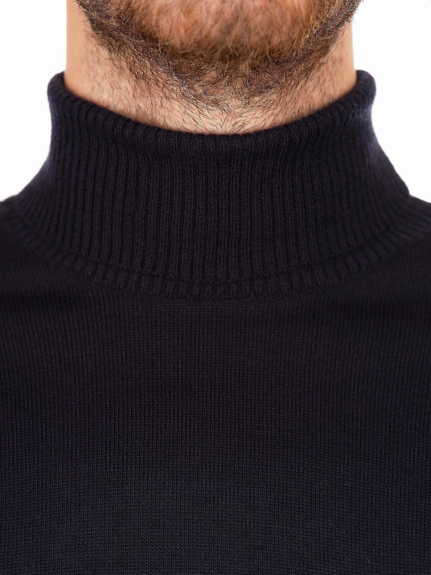 Blue Turtleneck Sweater for Men