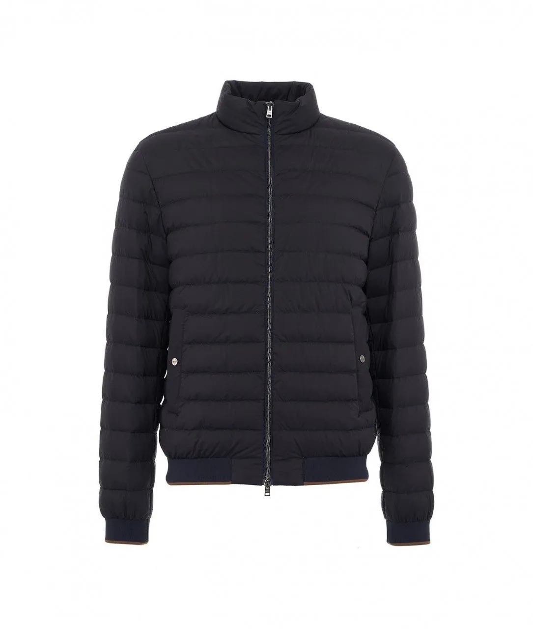 Bomber in piuma blu scuro blu scuro