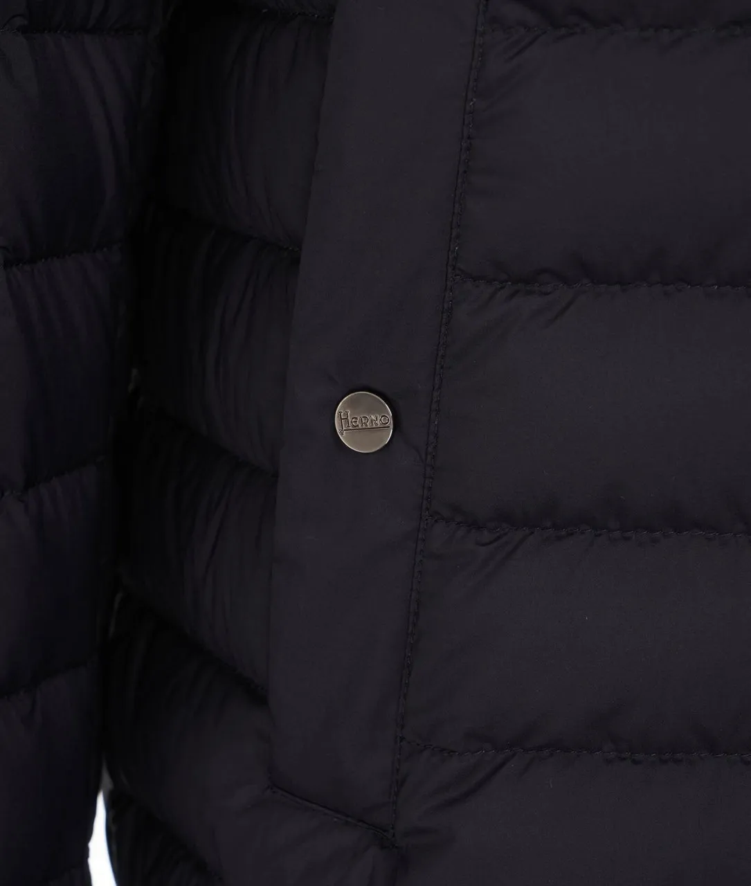 Bomber in piuma blu scuro blu scuro