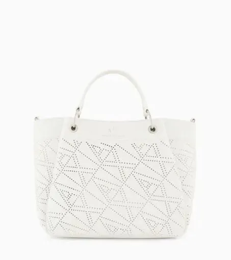 Borsa AX Armani Exchange 942911 4R744 Shopper Sagomata Media 47710 Bianco