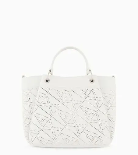 Borsa AX Armani Exchange 942911 4R744 Shopper Sagomata Media 47710 Bianco