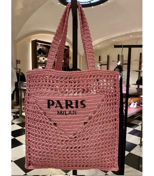 Borsa spiaggia paglia Paris squared