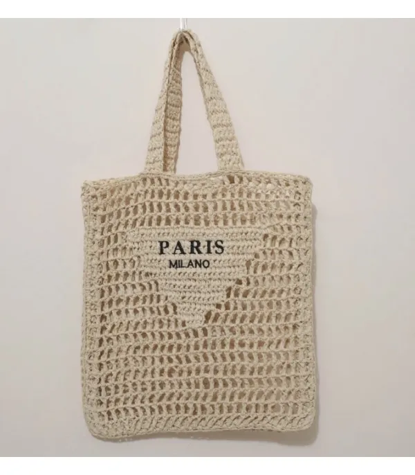 Borsa spiaggia paglia Paris squared
