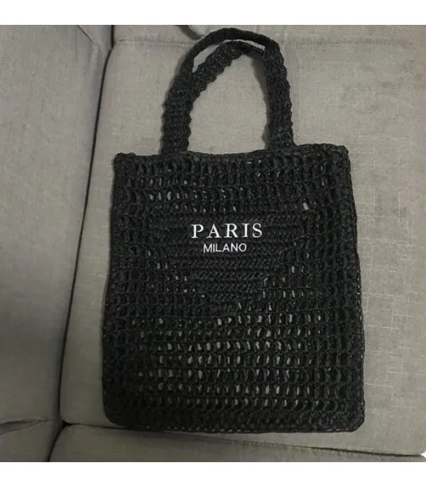 Borsa spiaggia paglia Paris squared