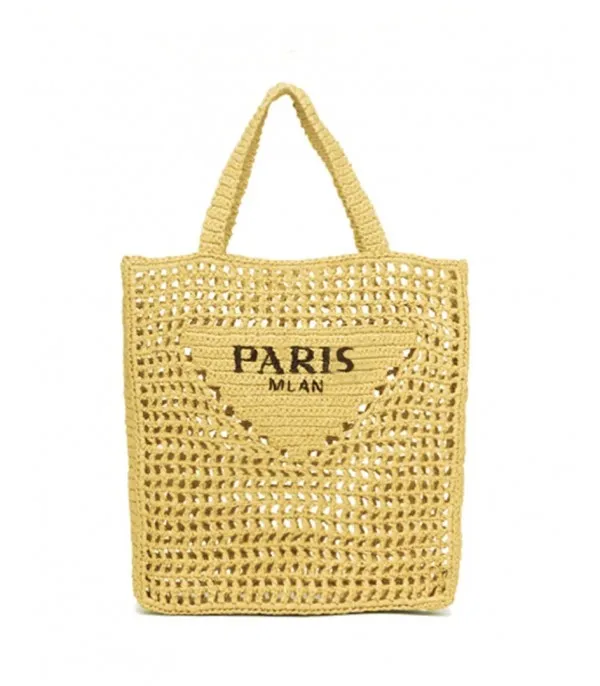 Borsa spiaggia paglia Paris squared