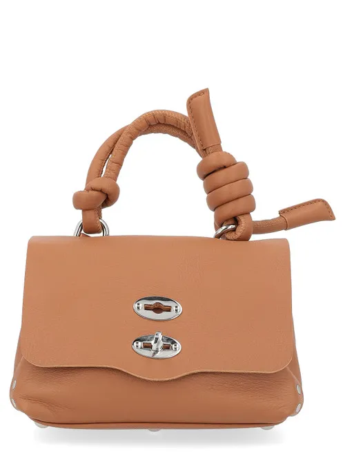 Borsa Zanellato Postina Piuma Knot Baby in pelle beige