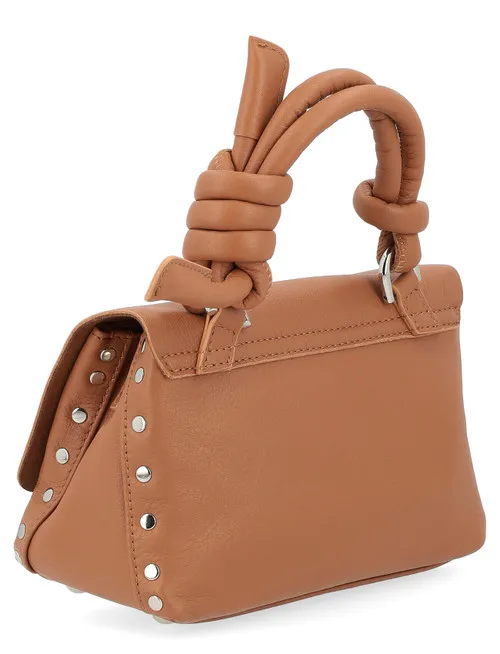 Borsa Zanellato Postina Piuma Knot Baby in pelle beige