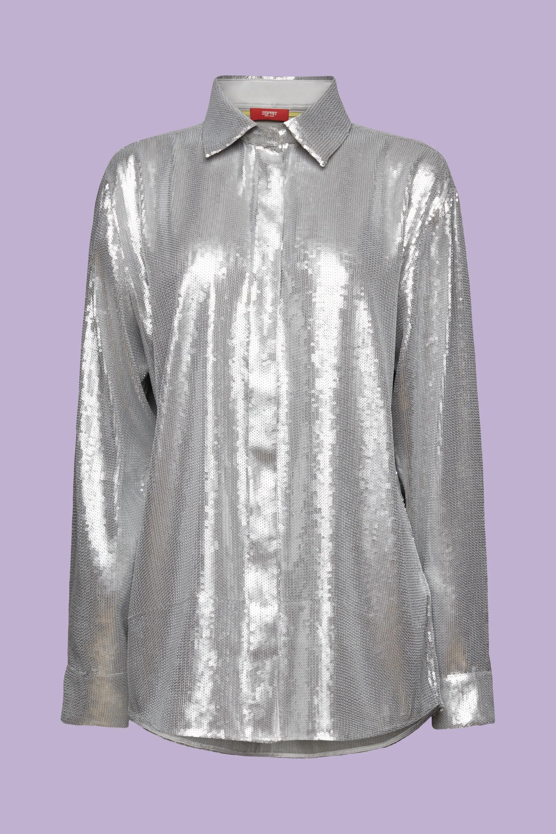 Camicia blusata con paillettes