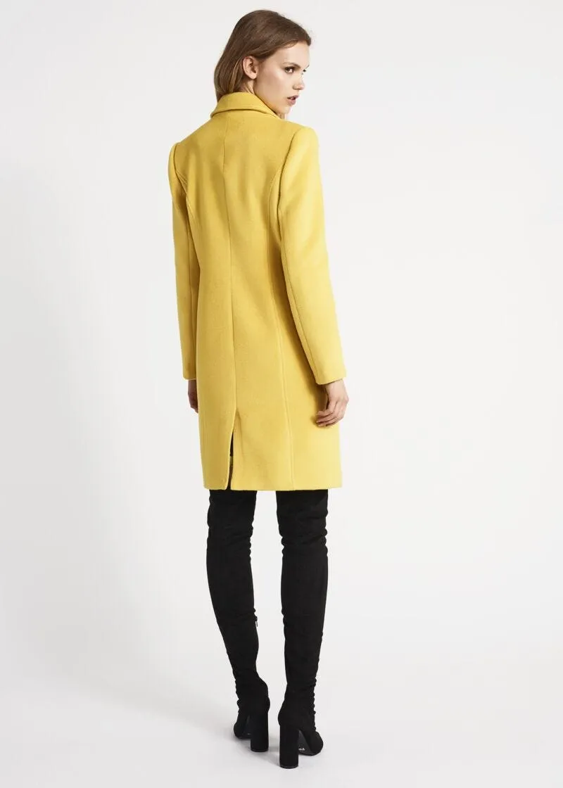 Cappotto monopetto con bottoni gioiello