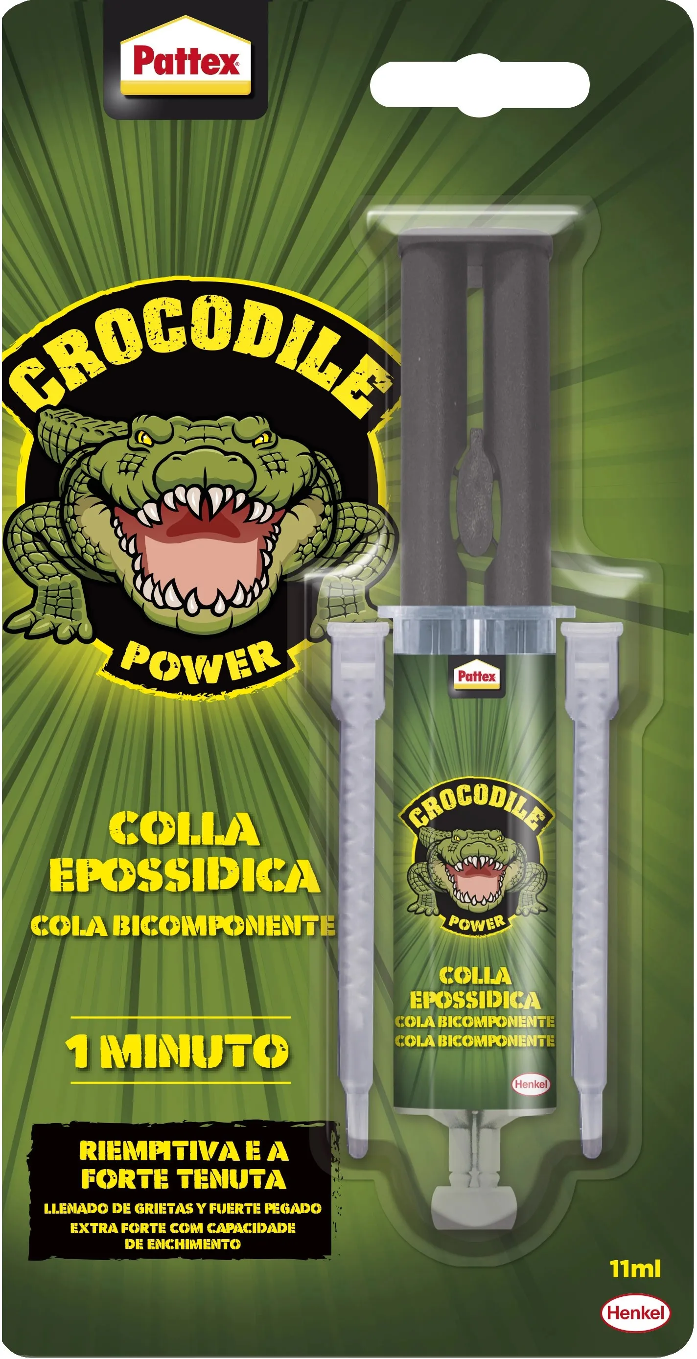 Colla Epossidica Pattex Crocodile 1 Minuto 11 ml