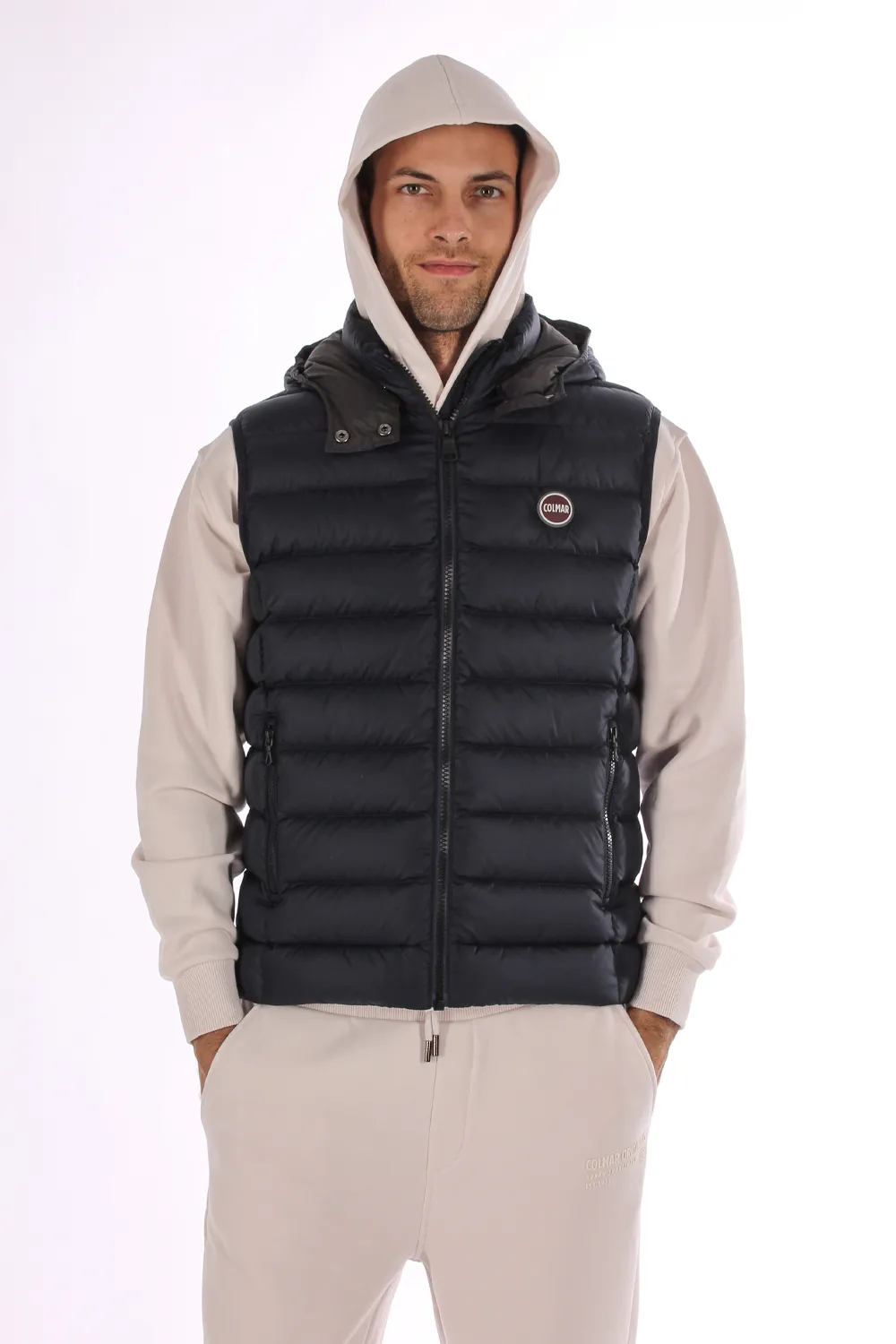 COLMAR | GILET IN PIUMA CON CAPPUCCIO STACCABILE - Punto Blu