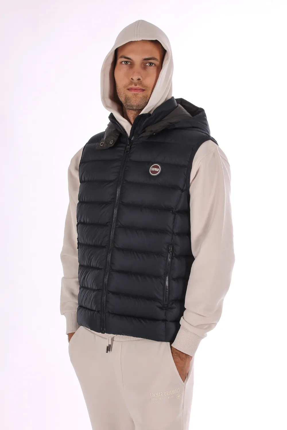 COLMAR | GILET IN PIUMA CON CAPPUCCIO STACCABILE - Punto Blu