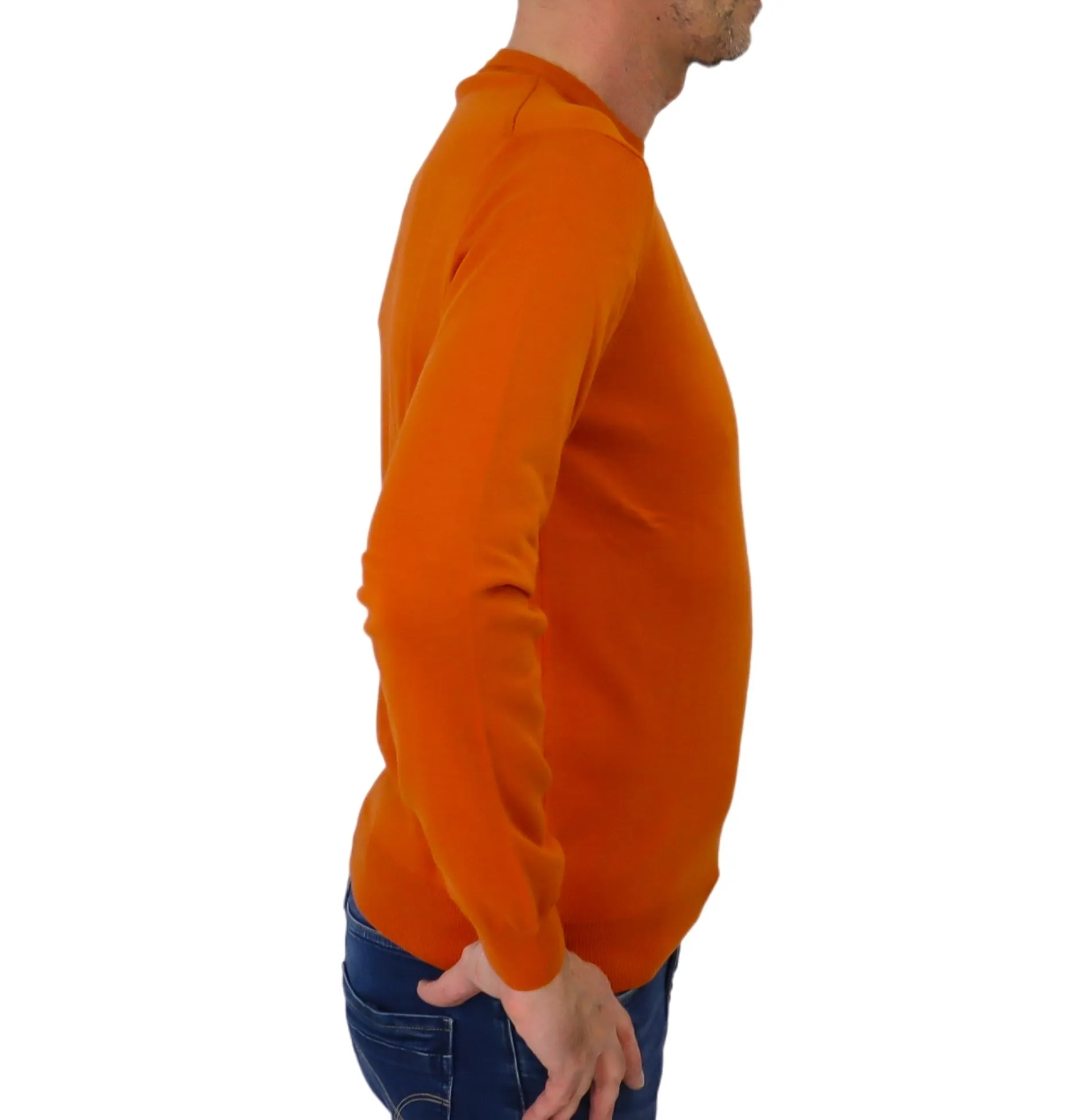 COLMAR maglione uomo cotone giro 4479T 3XM EXPLORING 629 ARANCIONE estate 2024